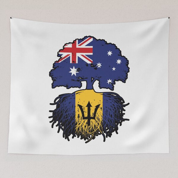 Item preview, Barbados Barbadian Australian Australia Tree Roots Flag designed and sold by FlagX.