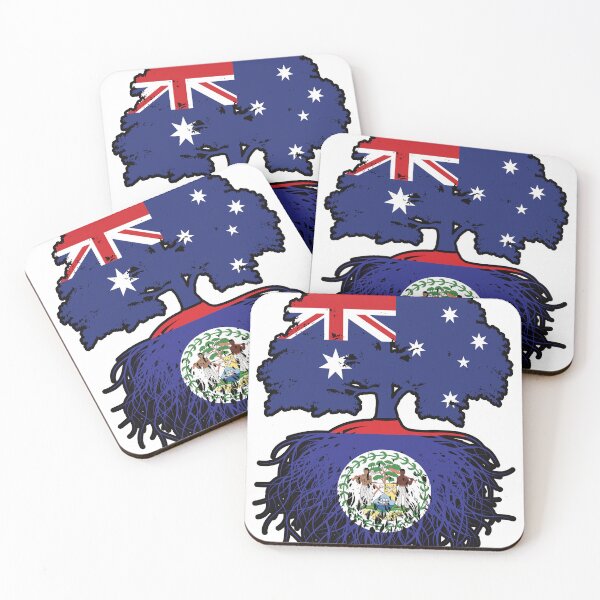 Item preview, Belize Belizean Australian Australia Tree Roots Flag designed and sold by FlagX.