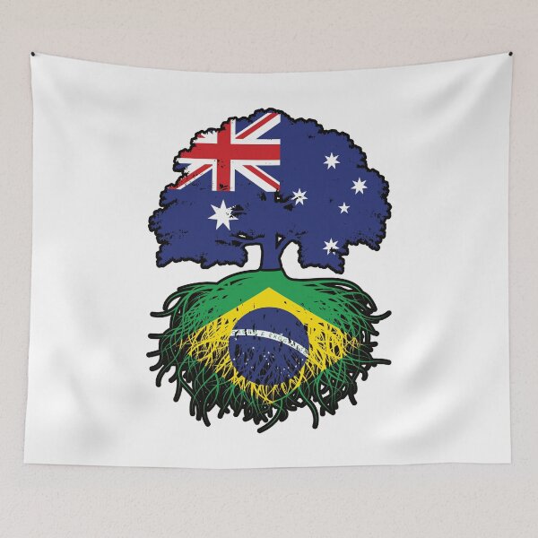 Item preview, Brazil Brazilian Australian Australia Tree Roots Flag designed and sold by FlagX.