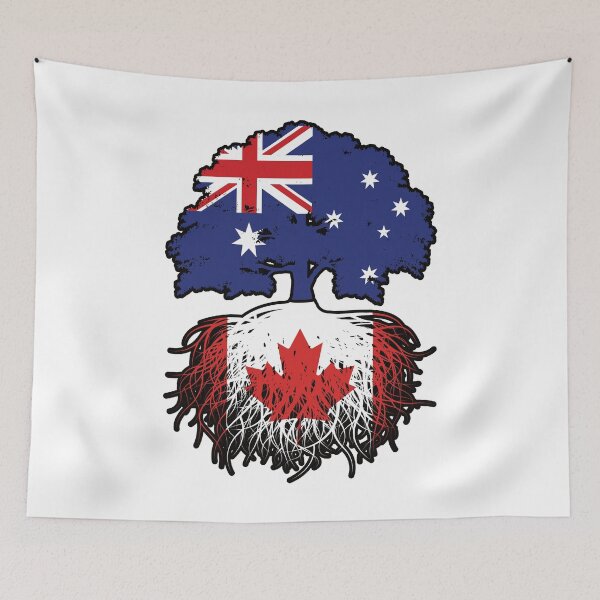 Item preview, Canada Canadian Australian Australia Tree Roots Flag designed and sold by FlagX.