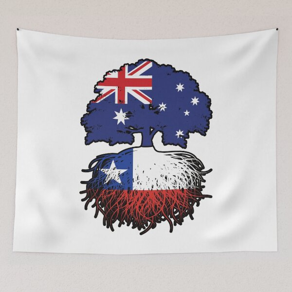 Item preview, Chile Chilean Australian Australia Tree Roots Flag designed and sold by FlagX.