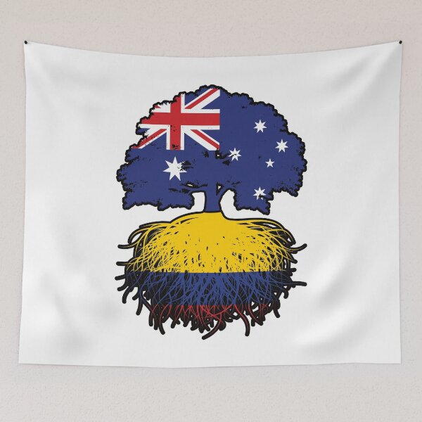 Item preview, Colombia Colombian Australian Australia Tree Roots Flag designed and sold by FlagX.