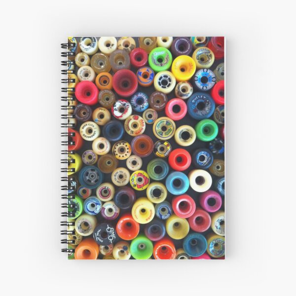 Skateboard Wheels Spiral Notebook