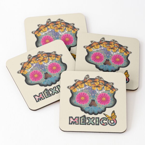 Item preview, Mexican Catrina with flowers and butterflies, Mexico designed and sold by fashionlabrador.
