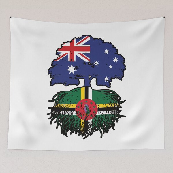 Item preview, Dominica Dominican Australian Australia Tree Roots Flag designed and sold by FlagX.