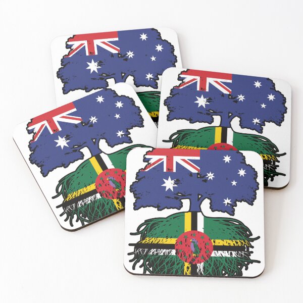 Item preview, Dominica Dominican Australian Australia Tree Roots Flag designed and sold by FlagX.
