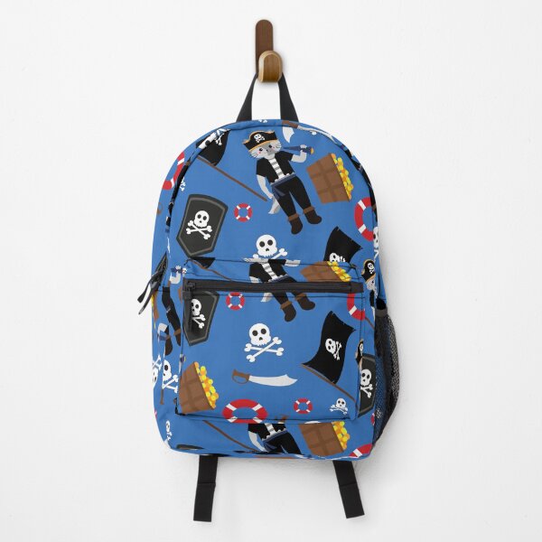 Item preview, pirate cat skull crossbones blue designed and sold by Gossip Rag.