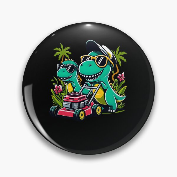 Item preview, Funny Lawn Mower Two Dinosaur Lawn Mowing Gardening Kids designed and sold by MTRBSK11.