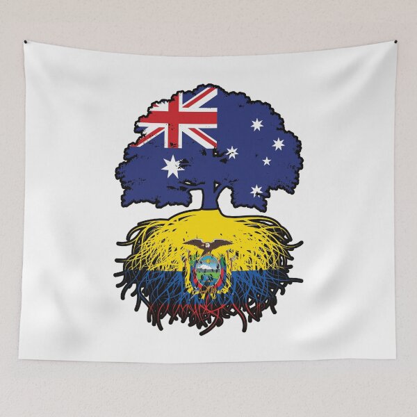 Item preview, Ecuador Ecuadorian Australian Australia Tree Roots Flag designed and sold by FlagX.
