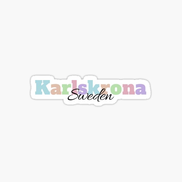 Karlskrona Sweden Travel Luggage Sticker