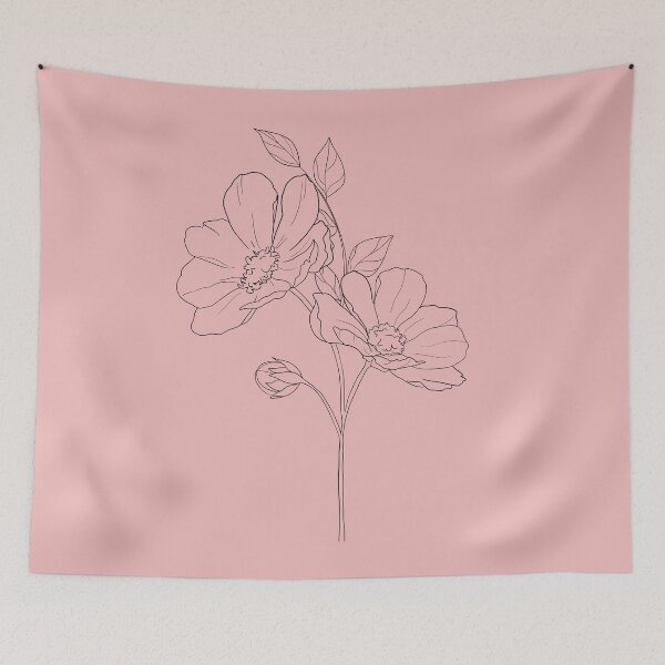 Item preview, Minimalist flower outline designed and sold by ArtistryByColls.