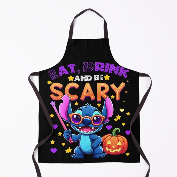 Item preview, Halloween Stitch : Eat Drink and Be Scary - A Funny Cute Stitch Design for Halloween designed and sold by TheInkyOwl-TIO.