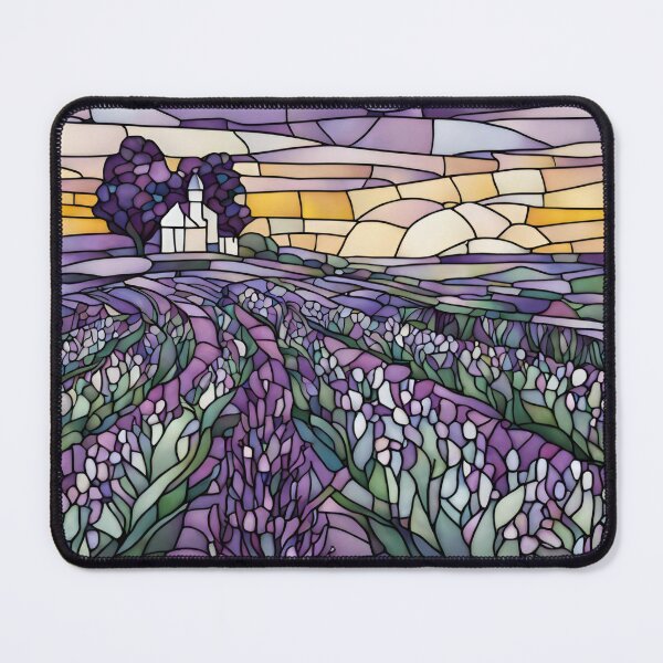 Item preview, Stained Glass Lavender Fields  designed and sold by StoryofPieces.