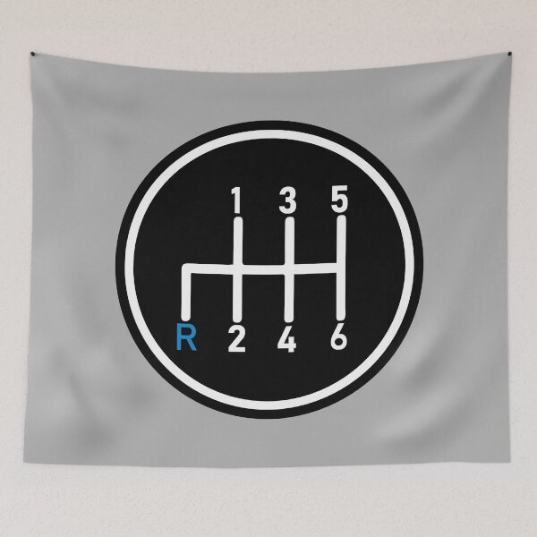 Item preview, 6 Speed Manual Transmission Logo 1 (Blue R Bottom Left) designed and sold by 718Raindeer.