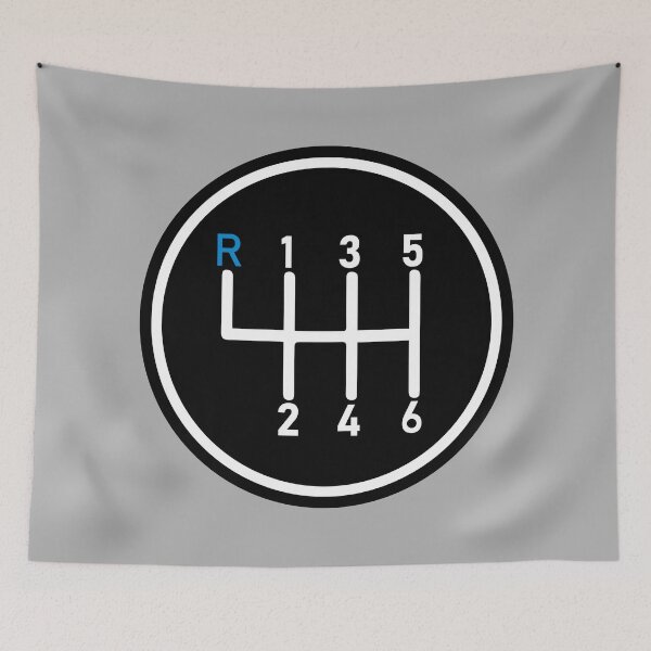 Item preview, 6 Speed Manual Transmission Logo 1 (Blue R Top Left) designed and sold by 718Raindeer.