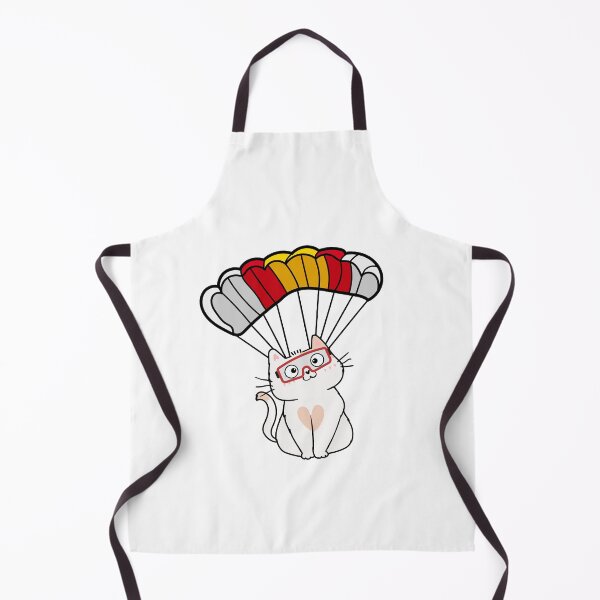 Item preview, Happy White cat has a parachute designed and sold by Pet Station.