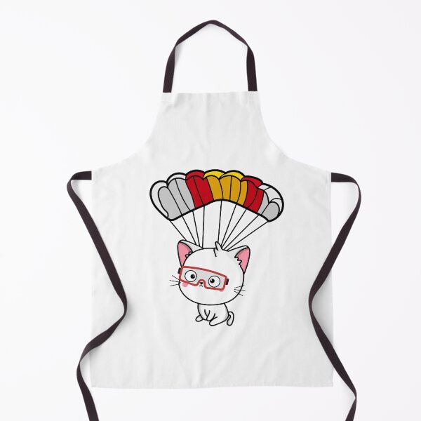 Item preview, Happy White cat has a parachute designed and sold by Pet Station.
