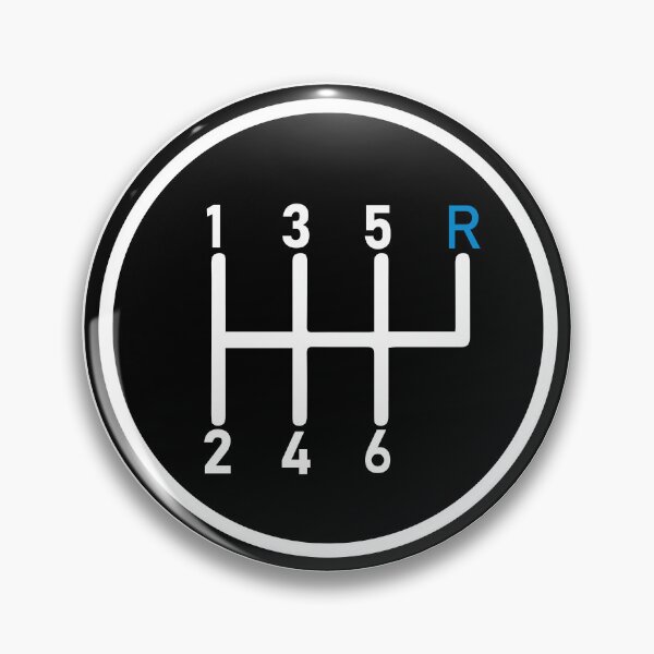 Item preview, 6 Speed Manual Transmission Logo 1 (Blue R Top Right) designed and sold by 718Raindeer.