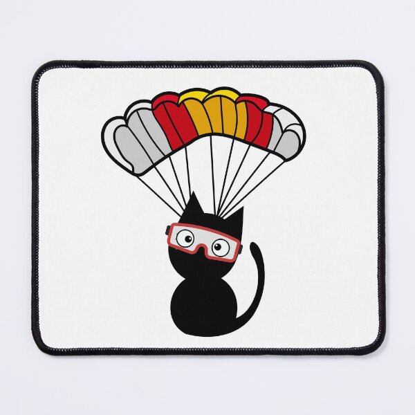 Item preview, Happy black cat has a parachute designed and sold by Pet Station.