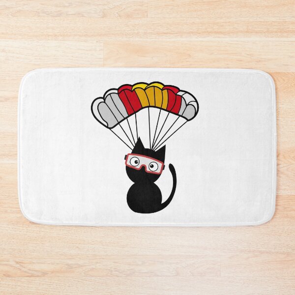 Item preview, Happy black cat has a parachute designed and sold by Pet Station.