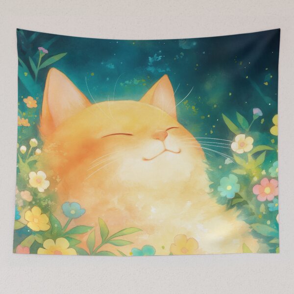 Item preview, Orange Cat Peaceful Nap designed and sold by AshiraCreations.