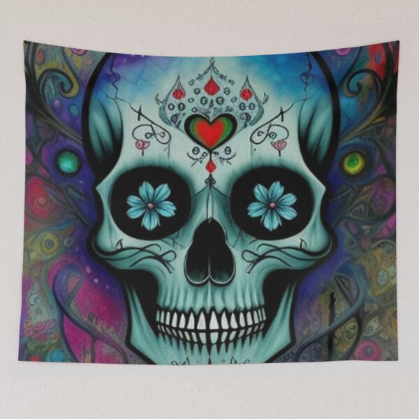 Item preview, Abstract Sugar Skull Art designed and sold by TheDarkWardrobe.