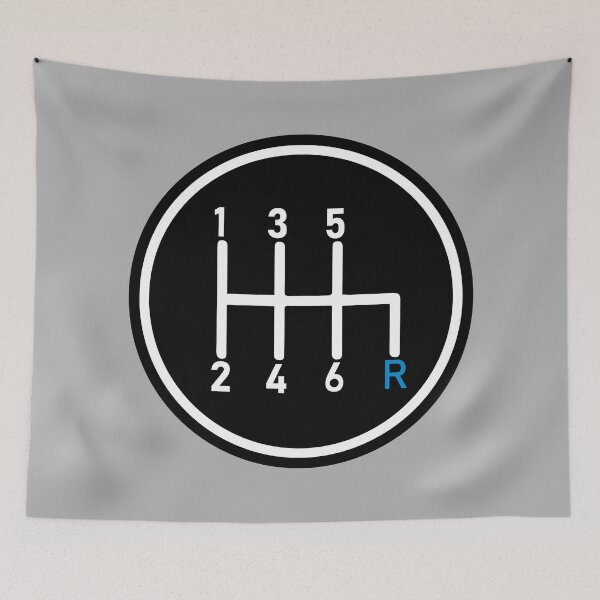 Item preview, 6 Speed Manual Transmission Logo 1 (Blue R Bottom Right) designed and sold by 718Raindeer.