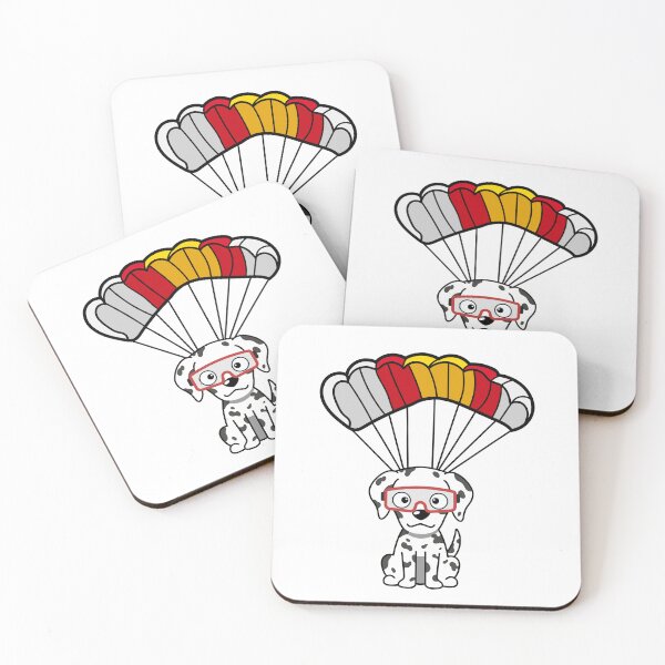 Item preview, Happy dalmatian dog has a parachute designed and sold by Pet Station.
