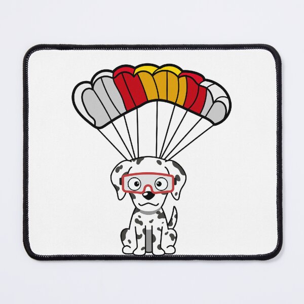 Item preview, Happy dalmatian dog has a parachute designed and sold by Pet Station.