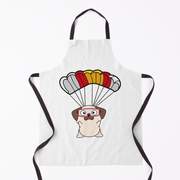 Item preview, Happy Pug dog has a parachute designed and sold by Pet Station.