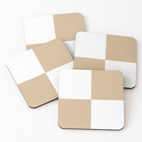 Item preview, Quarters - White and Tan Brown designed and sold by JustPatterns2.