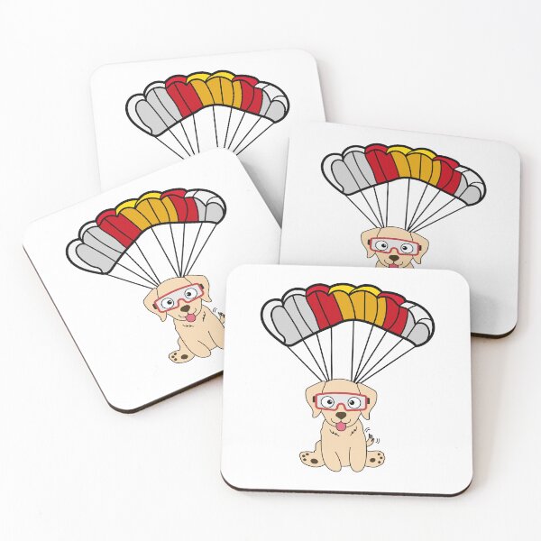 Item preview, Happy labrador retriever dog has a parachute designed and sold by Pet Station.