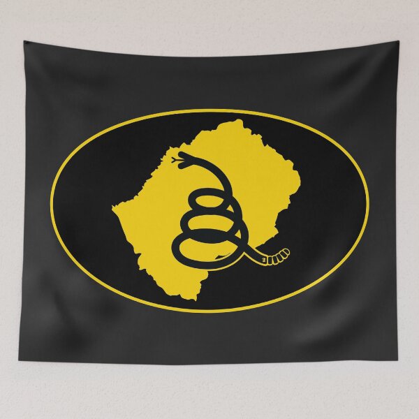 Item preview, LESOTHO - Freedom Is The Superpower - Modern Gadsden Snake Flag - Dont Tread On Me design designed and sold by pelagio.