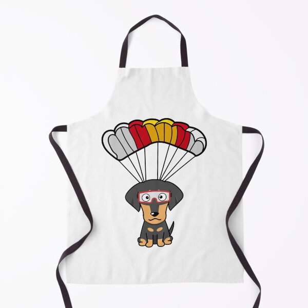 Item preview, Happy dachshund dog has a parachute designed and sold by Pet Station.
