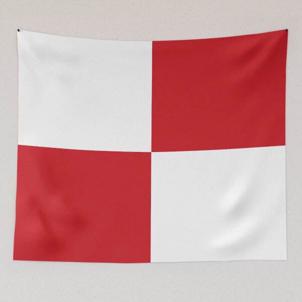 Item preview, Quarters - White and Fire Engine Red designed and sold by JustPatterns2.