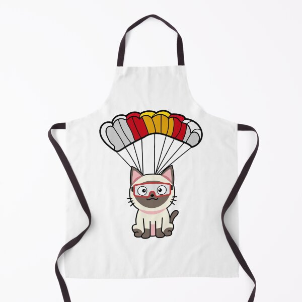 Item preview, Happy Siamese cat has a parachute designed and sold by Pet Station.
