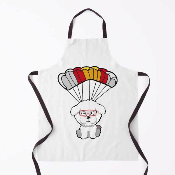Item preview, Happy Bichon dog has a parachute designed and sold by Pet Station.