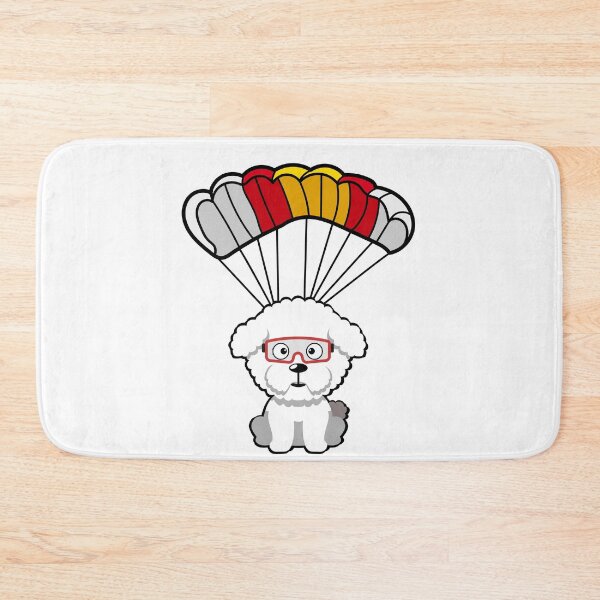 Item preview, Happy Bichon dog has a parachute designed and sold by Pet Station.