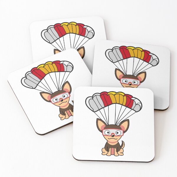 Item preview, Happy small dog has a parachute designed and sold by Pet Station.