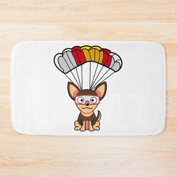 Item preview, Happy small dog has a parachute designed and sold by Pet Station.