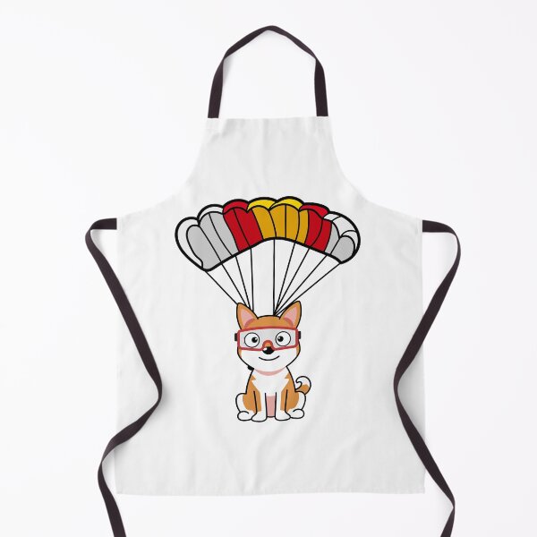 Item preview, Happy orange dog has a parachute designed and sold by Pet Station.
