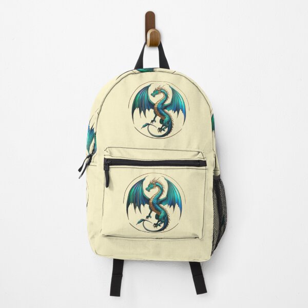 Item preview, A blue dragon with gold wings is standing on a white background designed and sold by PWDigitalArt.