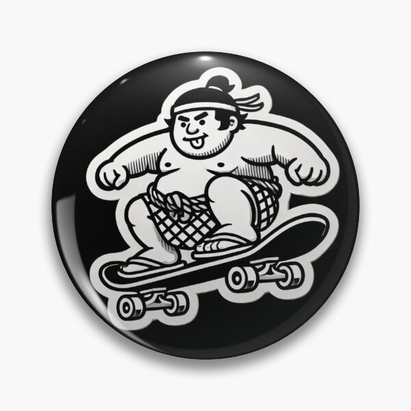 Item preview, Sumo skateboarder designed and sold by PinUpPizzazz.