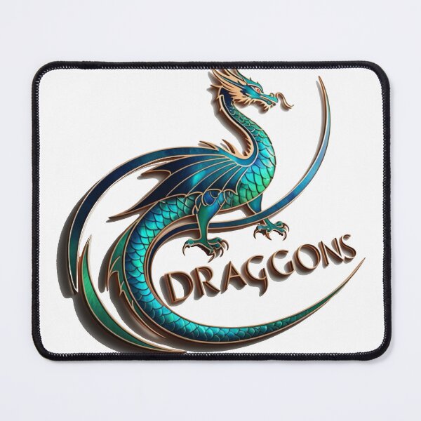 Item preview, A dragon logo with the word Dragons written below it designed and sold by PWDigitalArt.