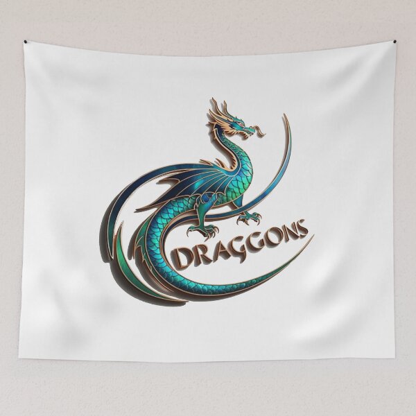 Item preview, A dragon logo with the word Dragons written below it designed and sold by PWDigitalArt.