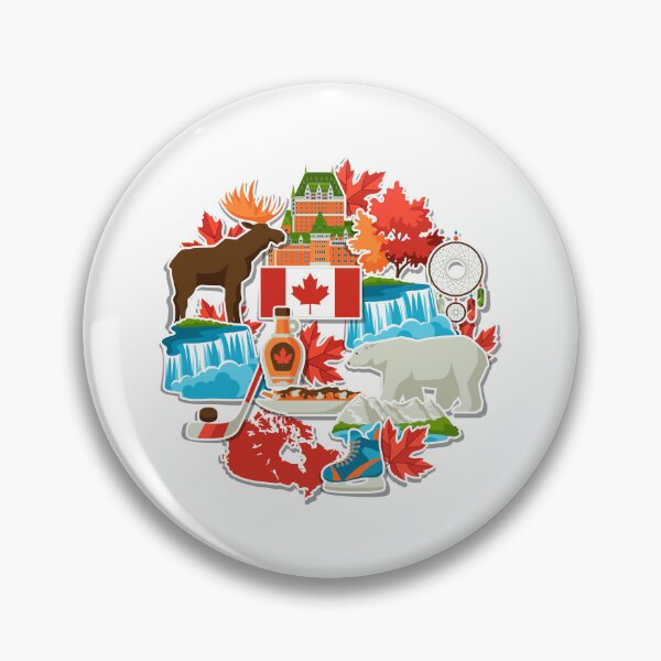 Item preview, Canada Montage Sticker Moose syrup hockey quebec, leaves, falls designed and sold by RossDillon.