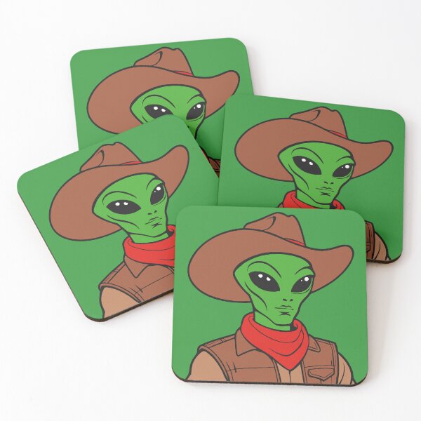 Item preview, Green Alien Cowboy designed and sold by FlashCraft Design.