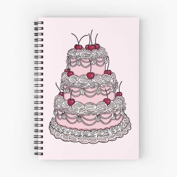 Item preview, Vintage Pink Cherry Cake designed and sold by art by mckenzie.