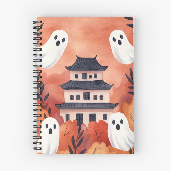 Item preview, Kawaii Ghosts Floating Around Japanese Castle designed and sold by WPCreator.