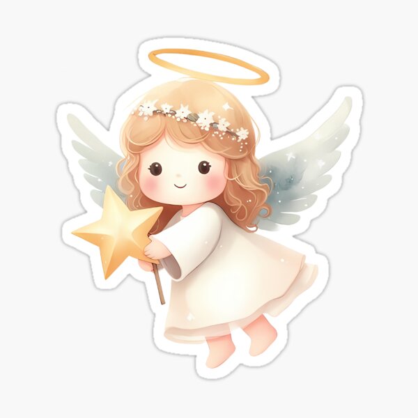 Item preview, Cute Nativity Angel Adorable Christmas Angel Illustration designed and sold by angieart68.